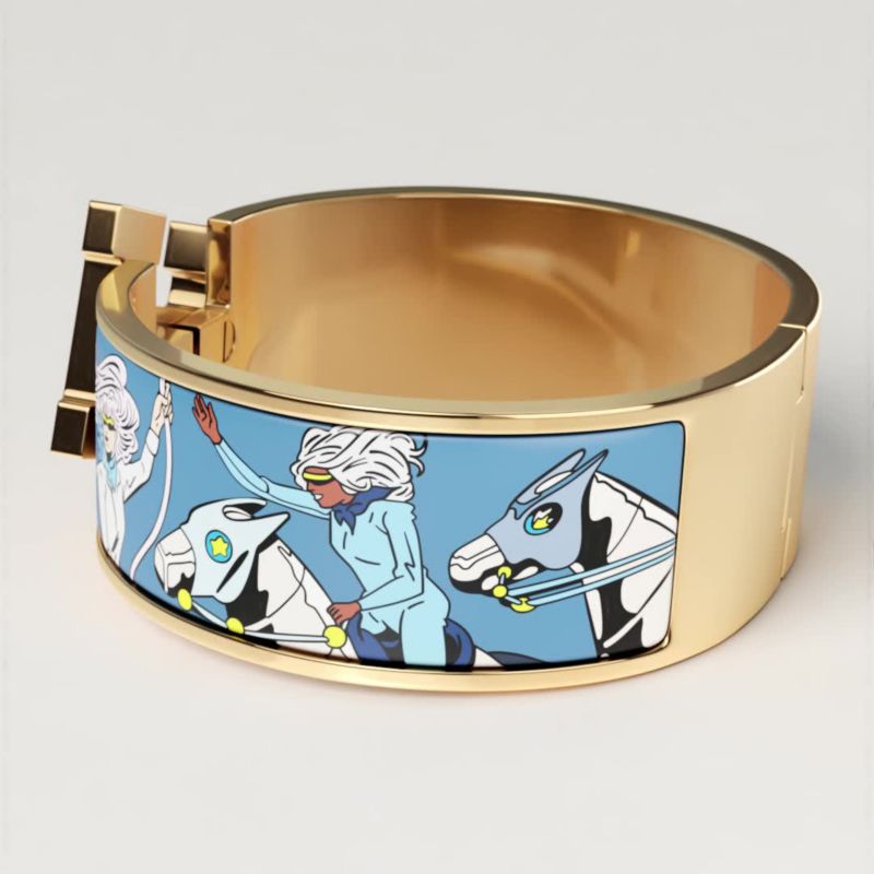 HERMES お洒落 ブレスレット 上品 Clic Clac H Les Mustangs II Clic H Les Mustangs II bracelet | Hermès Thailand